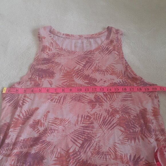 Eddie Bauer XL Pink Tropical Leaf Print Coast & Climb Sleeveless Maxi Dress - Picture 8 of 10